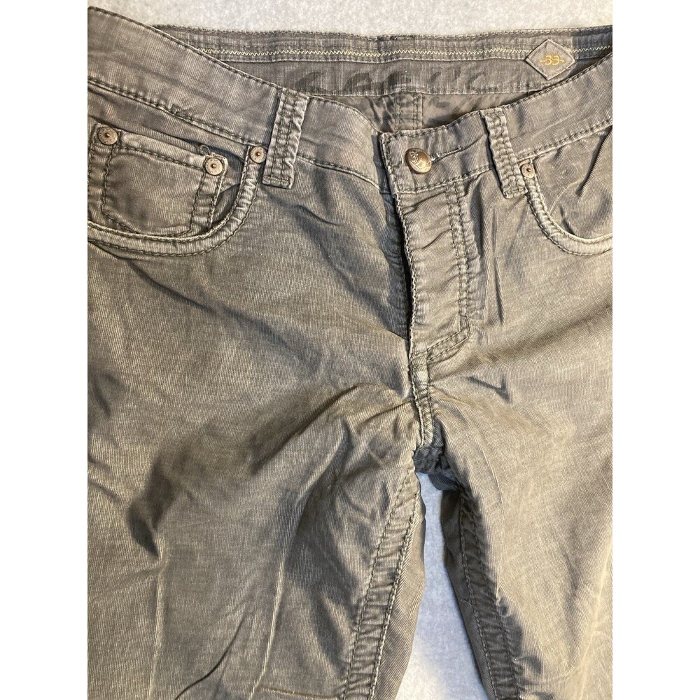 Stitch’s Platinum Denim Sz 33 Texas Gray Coderoy Flare Stretch Buffalo Country - Picture 2 of 13